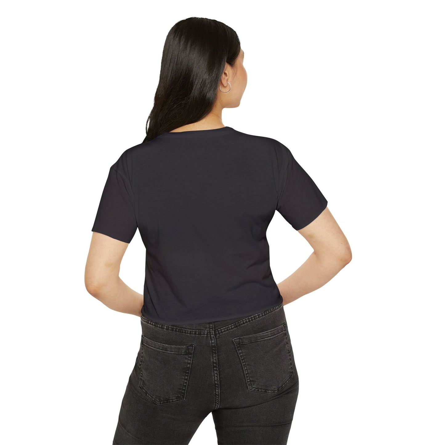 Yellow Smiley Strong Moms Club Crop Top