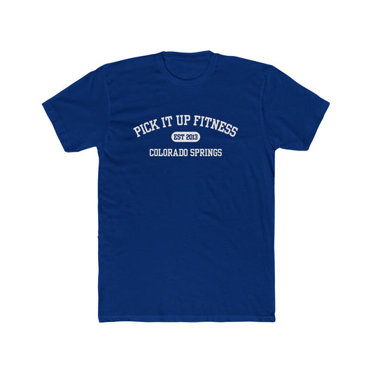College Tee - Old School Simple Design Unisex Cotton Crew Shirt
