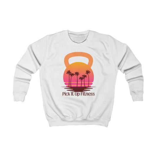 Kettlebell Palm Tree Kids Sweatshirt